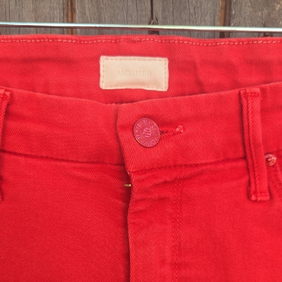 Mother Stylish Red Women's Jeans - Picture 2 of 9
